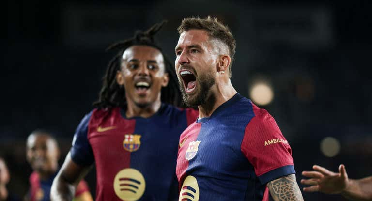 Iñigo celebra su gol contra el Young Boys, su primero con el Barça.
