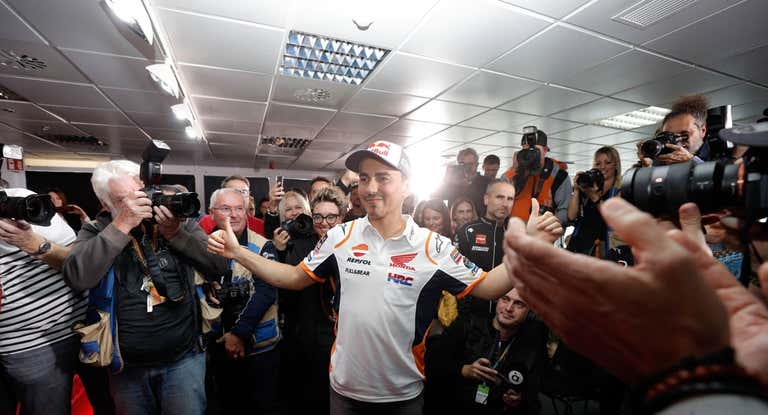 Jorge Lorenzo el día que anunció su retirada del motociclismo.