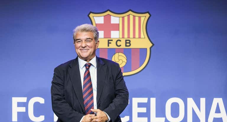 Joan Laporta, en una de sus últimas comparecencias públicas.