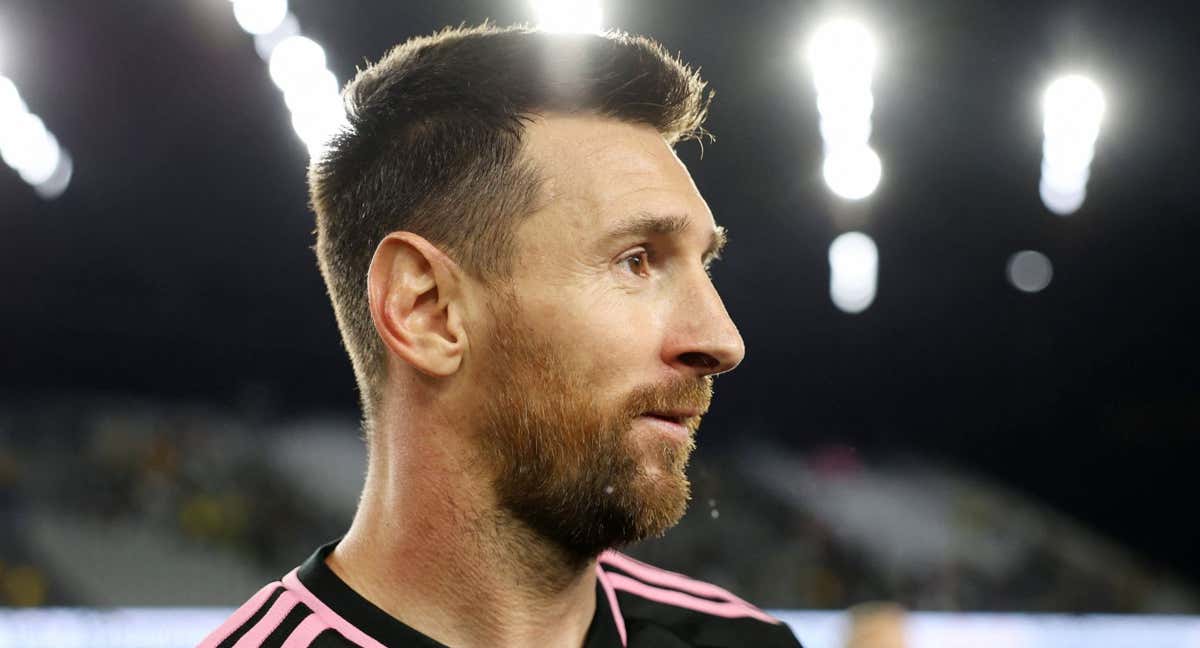 Leo Messi celebra el triunfo del Inter Miami en la Supporter's Shield.