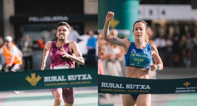 Fernando Carro y Meritxel Soler ganan el medio maratón de San Sebastián