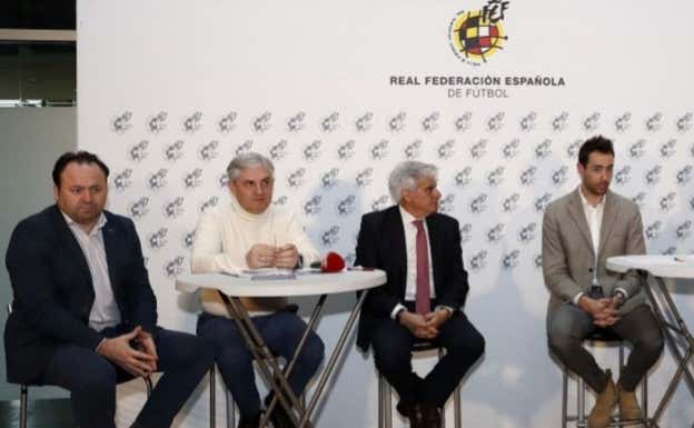 Fede Vidal, Venancio López, Pedro Rocha y Paco Sedano.  RFEF