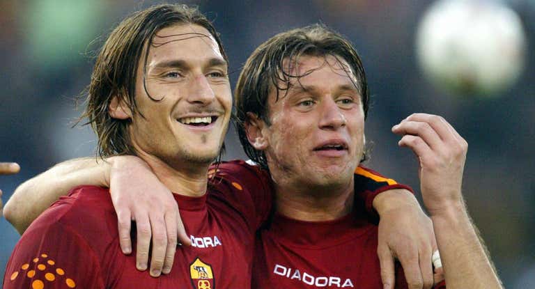 Francesco Totti y Antonio Cassano jugaron juntos en la Roma.