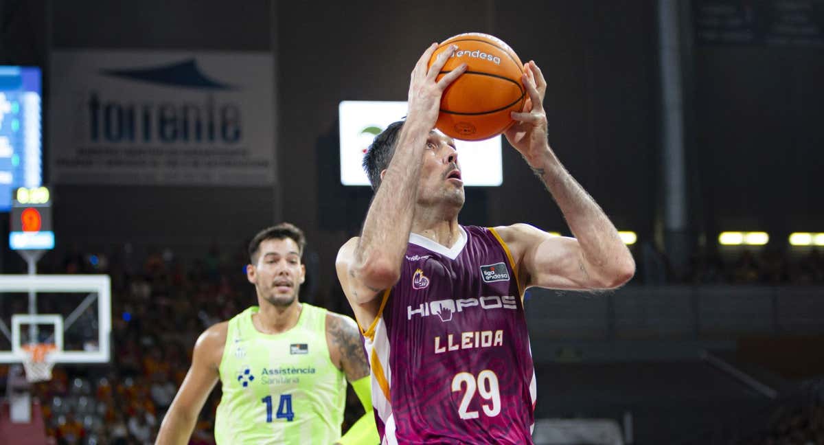 Pierre Oriola, la pasada jornada con el Hiopos Lleida.