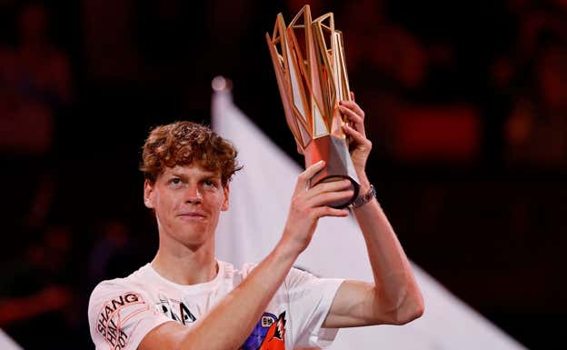 Jannik Sinner llega al Six Kings Slam tras ganar en Shanghai.  REUTERS