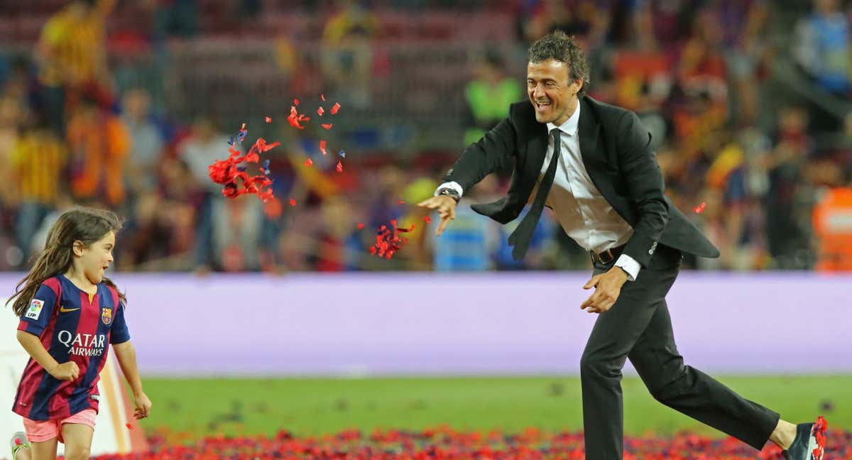 Luis Enrique y su hija.