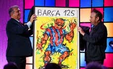 Laporta descubre un pedazo de la historia del Barça: un cartel que «emociona» con motivo del 125 aniversario del club