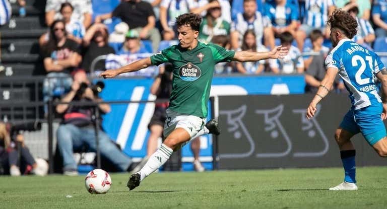Aitor Buñuel se lesionó en Riazor.