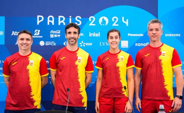 El equipo español de Bádminton en los Juegos de París 2024. EP