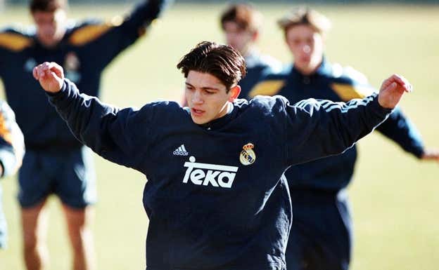Ognjenovic, en un entrenamiento con el Real Madrid.