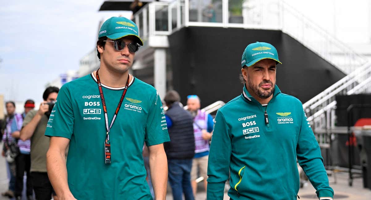 Alonso y Stroll, en su llegada a Austin./REUTERS