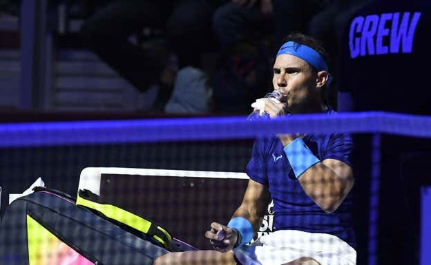 Rafael Nadal, durante el Six Kings Slam de Arabia Saudí.  EFE