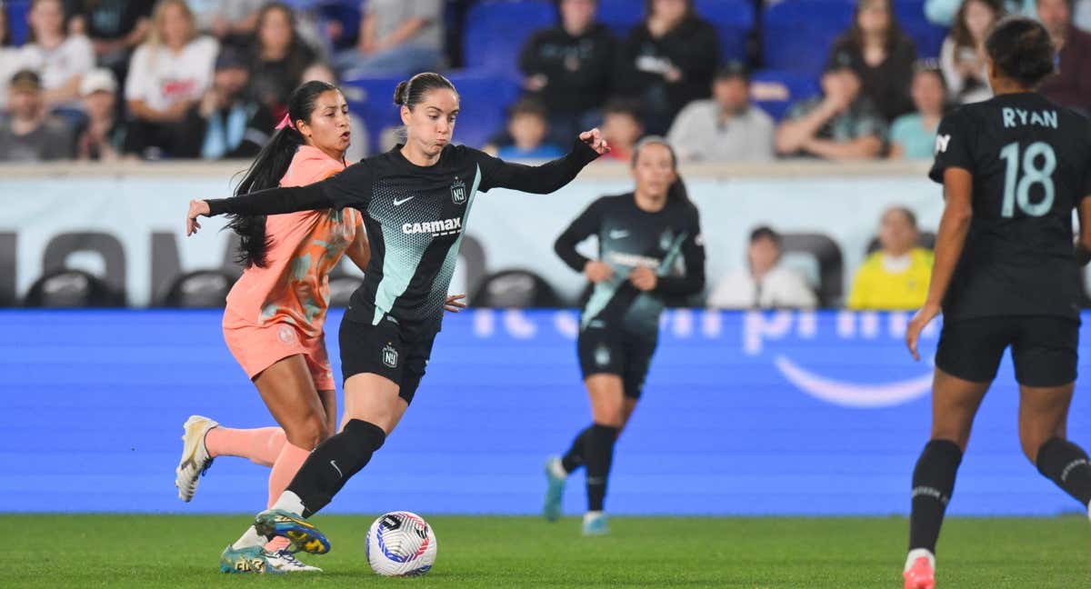 Jugadora del Gotham, en un partido de la NWSL.