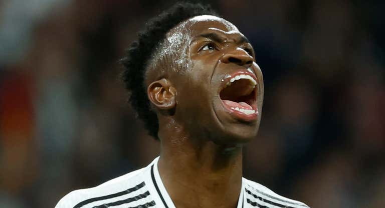 Vinicius, en un partido con el Real Madrid.