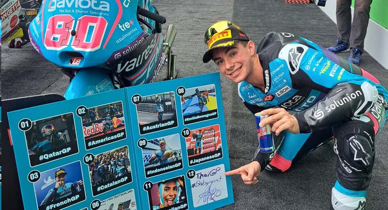 David Alonso tras ganar su 12ª victoria de la temporada.