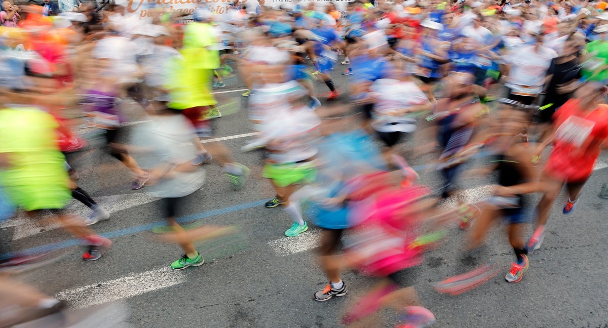 Algunos de los participantes del Maratón de Valencia.