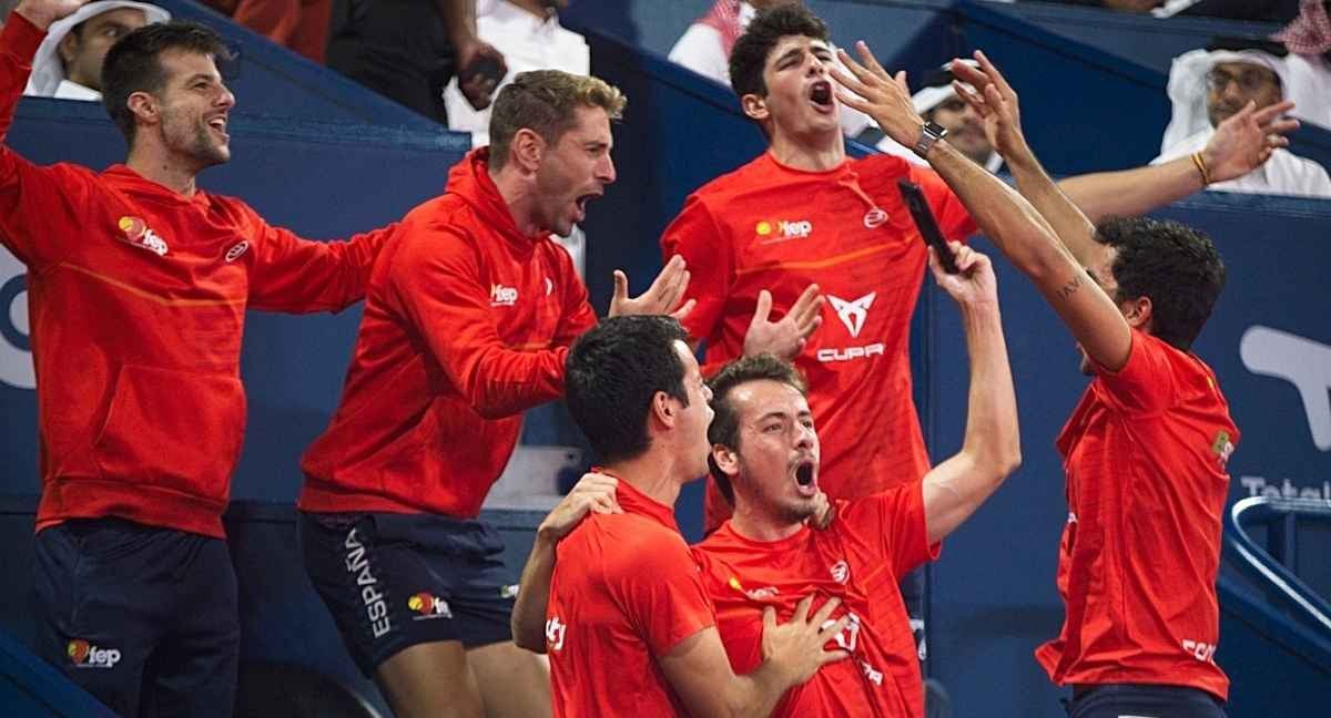 Momo González con el equipo español en el pasado Mundial.