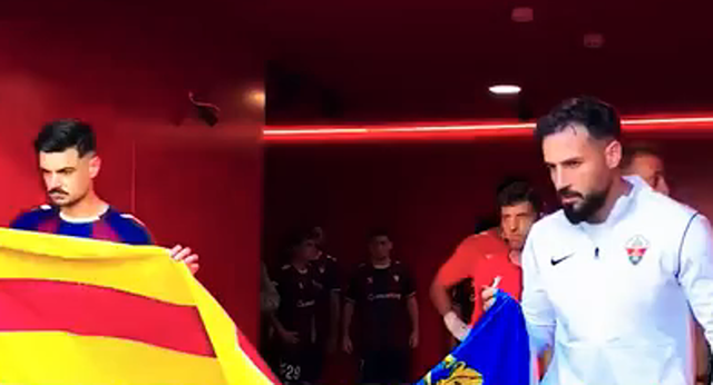 El Elche, junto al Eibar, homenajea a sus vecinos valencianos