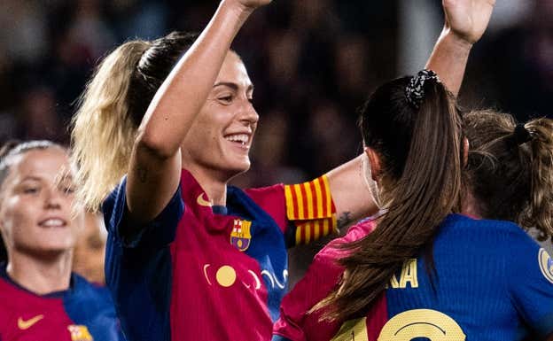 Alexia celebrando un gol ante el Éibar.  FC BARCELONA FEMENINO