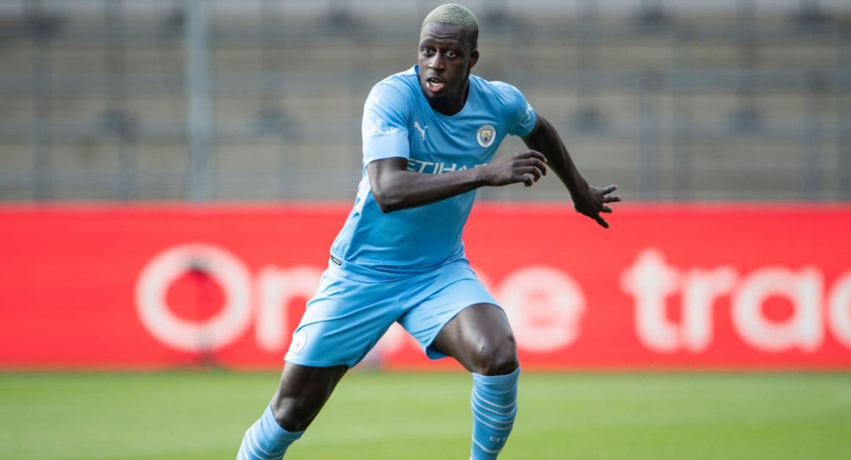 Benjamin Mendy, durante un partido del City.