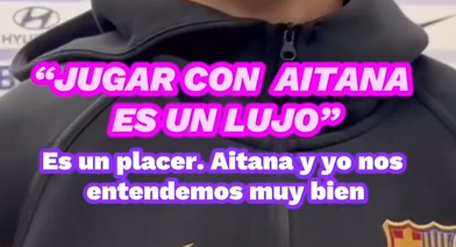 La futbolista del Barça habló del «placer» de jugar con la Balón de Oro.