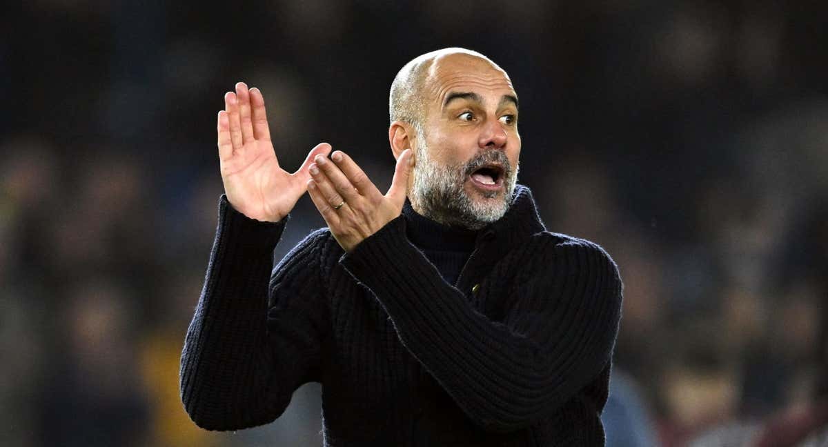 Guardiola, en el partido ante el Brighton.