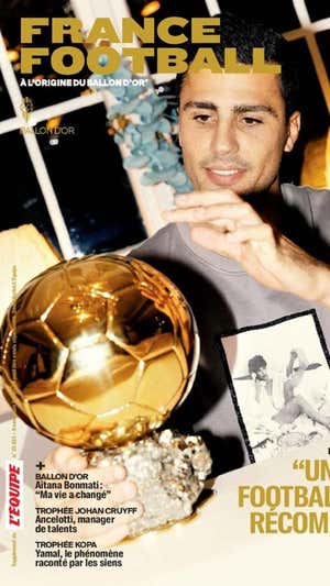 Revista France Football con la entrevista a Rodri Hernández.  L'Equipe