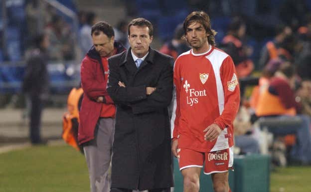Cristóbal Soria, con Javi Navarro.