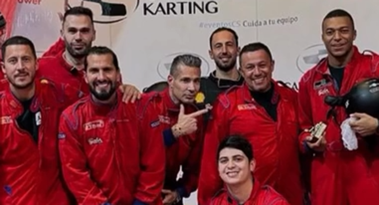Hazard se llevó el segundo puesto y Kylian terminó en tercer lugar. Ambos son aficionados a la F1.