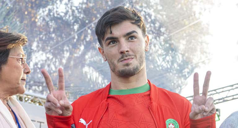 Brahim, en un acto con Marruecos.