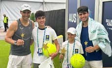 Nadal y Alcaraz cumplen el sueño de dos niños enfermos antes de arrancar la Copa Davis