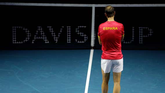 Nadal, durante su despedida en Málaga tras la eliminatoria de la Davis/Reuters