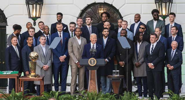 Los Celtics despiden a Joe Biden antes de volver al ‘fantasma’ Donald Trump: solo un equipo le visitó en su primer mandato