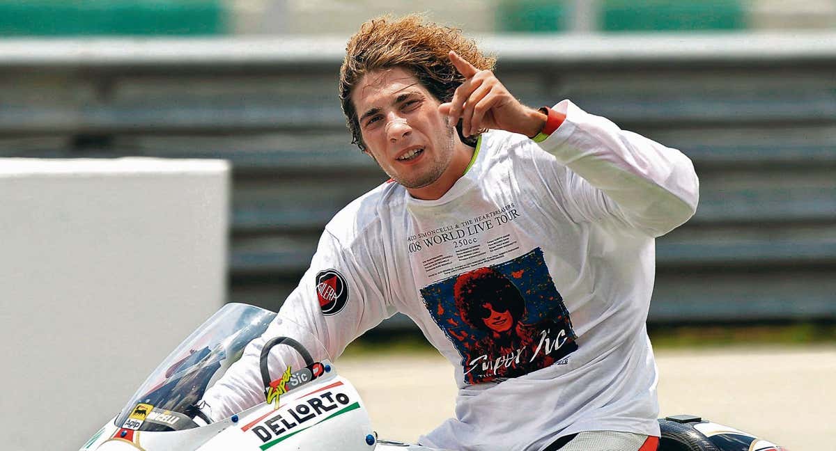 Simoncelli, en una carrera.
