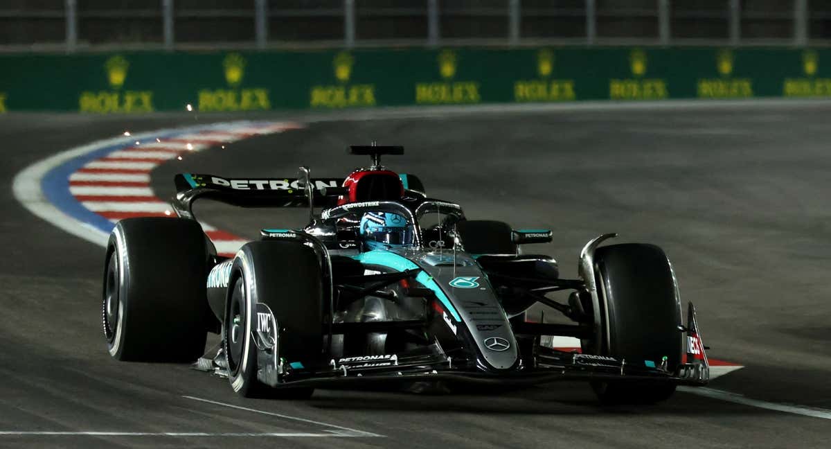 Russell, liderando en Las Vegas./REUTERS