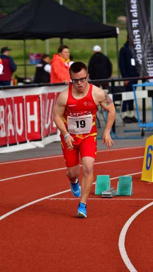 Mikel compitiendo en un Europeo. Gotzon García