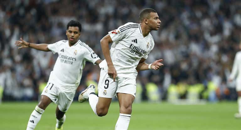 Mbappé celebra el gol ante el Getafe.