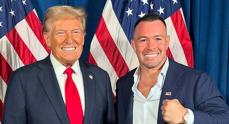 Donald Trump y Colby Covington.