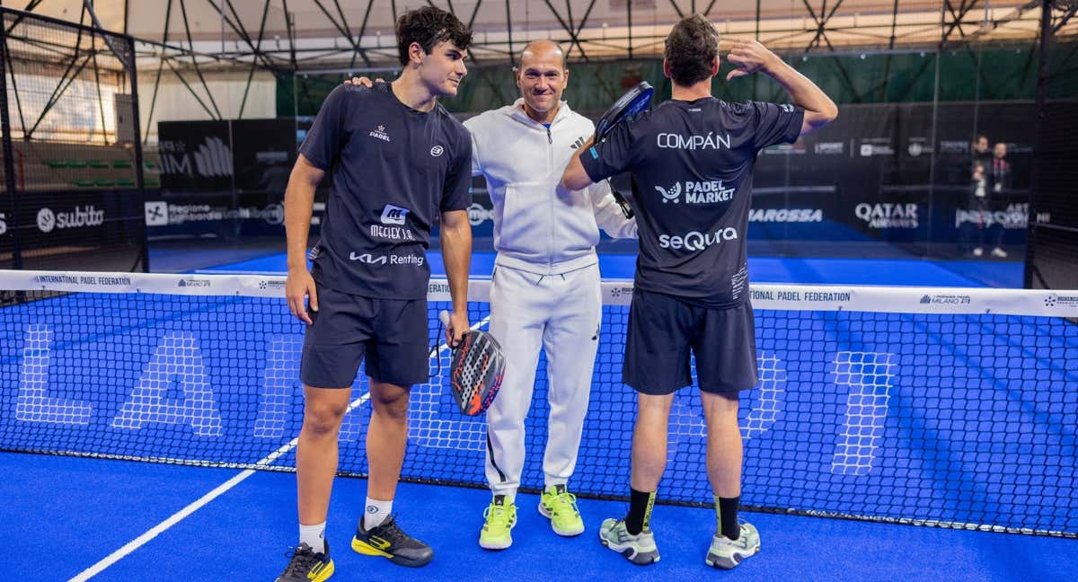 Paquito Navarro junto a Pablo Cardona y Seba Nerone en Milán.
