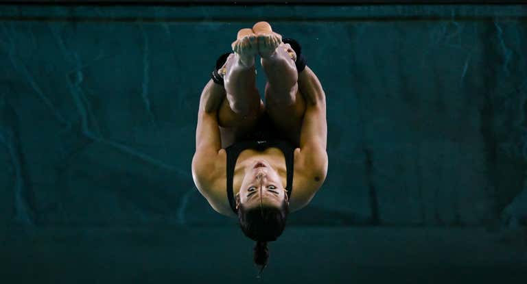 Valeria Antolino, diploma olímpico en saltos de 3 metros en París.