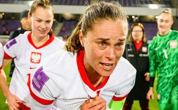 Ewa Pajor tras el encuentro.  UEFA WOMEN'S EURO