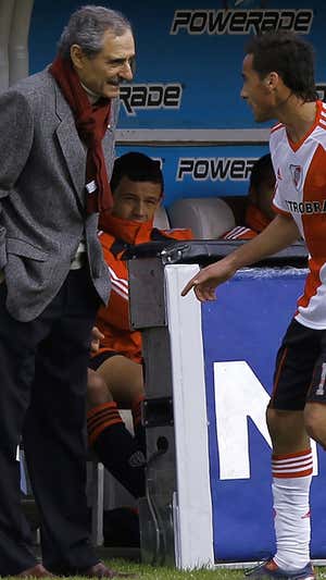 Cappa, entrenando al River.