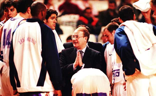 Miguel Ángel Martín en su etapa como técnico del Real Madrid. ABC