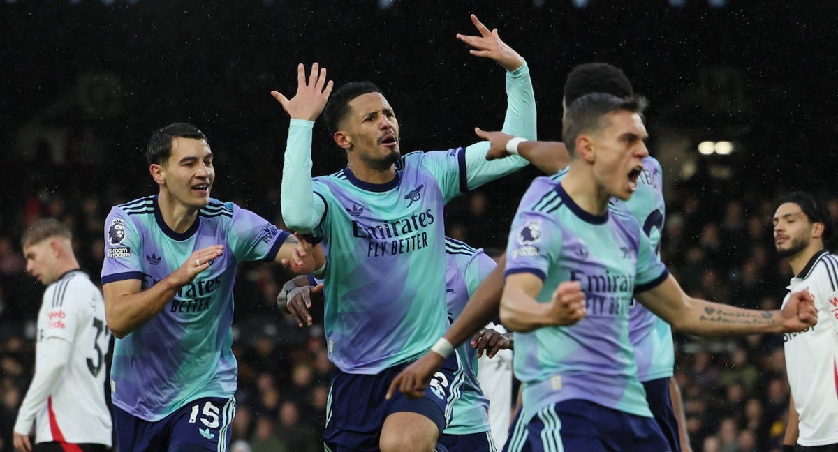 Saliba marcó el 1-1 para el Arsenal.