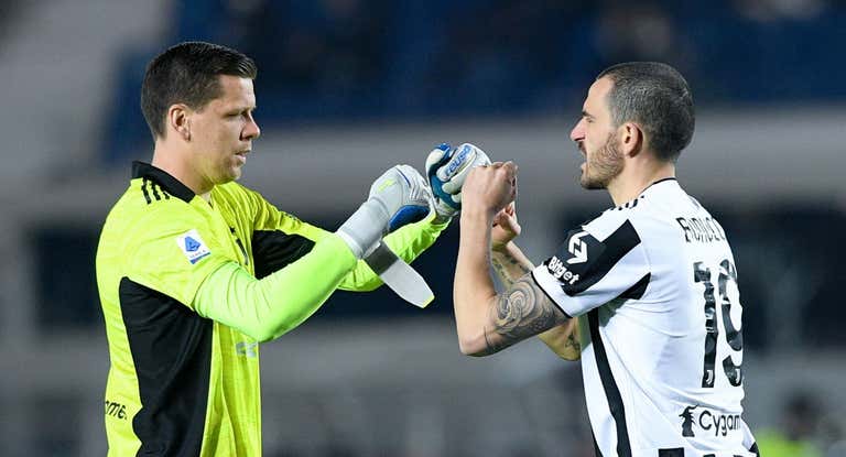 Szczesny y Bonucci durante su etapa juntos en la Juventus.