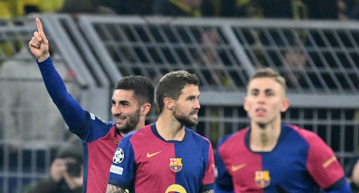 Con un doblete, Ferran Torres fue determinante en la victoria del Barça en Dortmund.