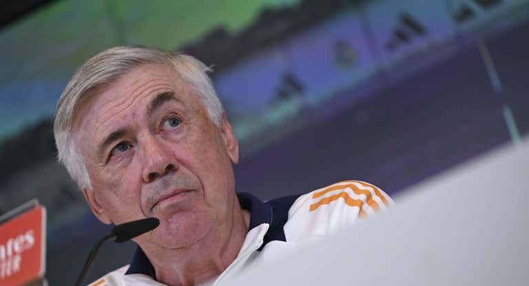 Carlo Ancelotti, en rueda de prensa.