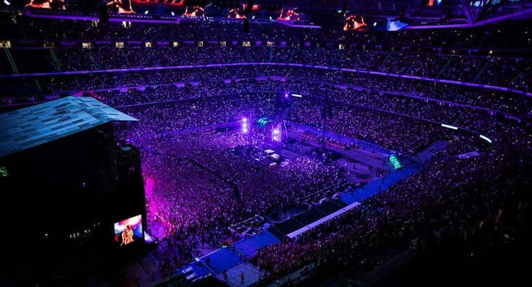 Concierto de Duki en el Santiago Bernabéu.