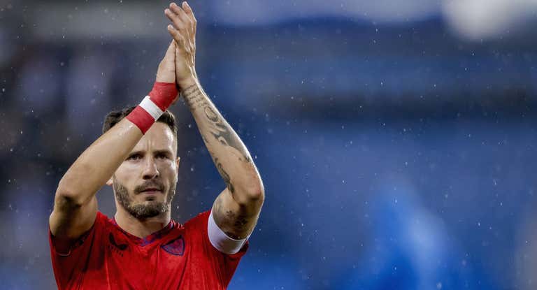 Saúl Ñíguez, jugando con el Sevilla después de su etapa en el Atlético de Madrid.