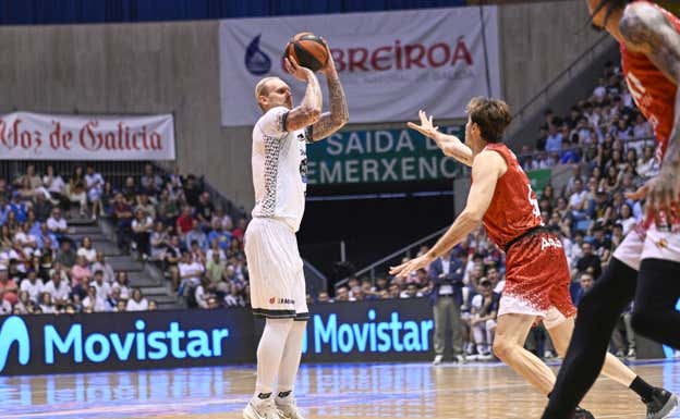 Janis TImma durante un partido con Obradoiro. ACB